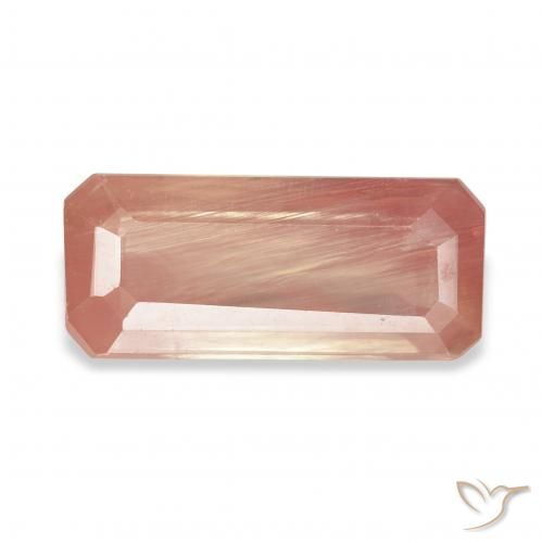 2.73ct Toranja Rosa Labradorita andesina, Corte Esmeralda, Transparente