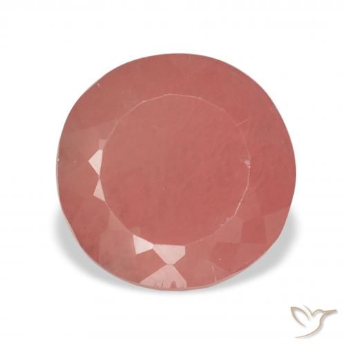 3.07ct Laranja Avermelhado Pálido Labradorita andesina, Redondo, Translúcido