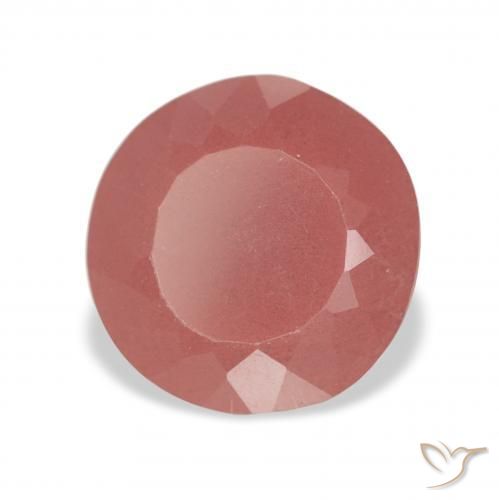 Labradorita andesina Blush vermelho Natural 2.64ct, Redondo, Translúcido