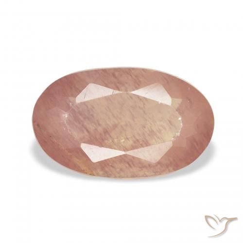 2.31ct Laranja Avermelhado Claro Labradorita andesina, oval, Transparente