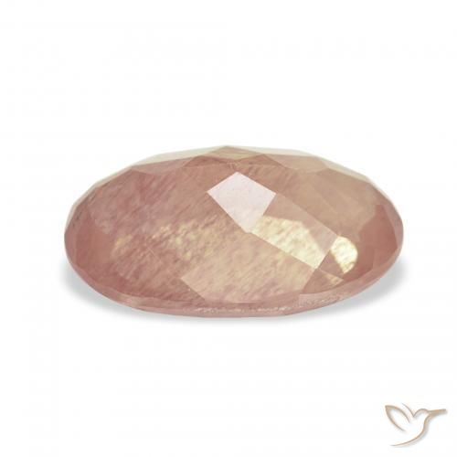 Labradorita andesina Laranja Avermelhado Claro Natural 2.31ct, oval, Transparente