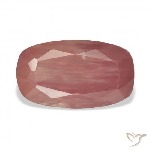 6.47ct Blush vermelho Labradorita andesina, Almofada, Transparente