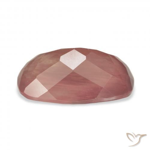 Labradorita andesina Blush vermelho Natural 6.47ct, Almofada, Transparente