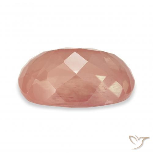 Labradorita andesina laranja avermelhado Natural 4.36ct, Almofada, Transparente
