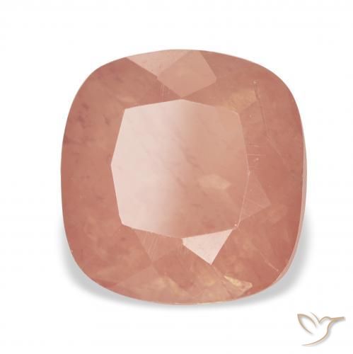 Labradorita andesina laranja avermelhado Natural 3.66ct, Almofada, Transparente