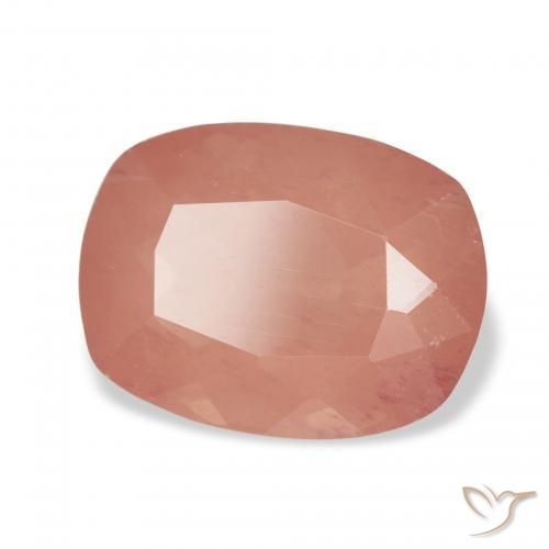 Labradorita andesina laranja avermelhado Natural 3.73ct, Almofada, Transparente