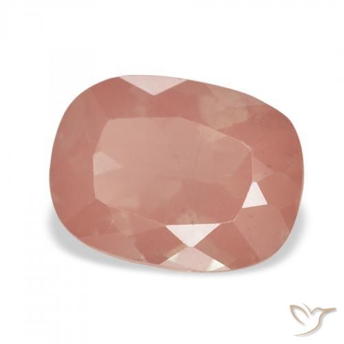 Labradorita andesina laranja avermelhado Natural 2.40ct, Almofada, Transparente