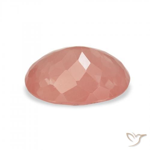 Labradorita andesina Pale Red Orange Natural 1.90ct, oval, Transparente