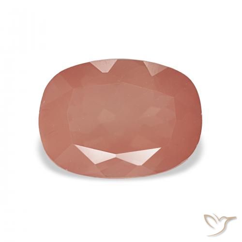 2.99ct Laranja Avermelhado Pálido Labradorita andesina, Almofada, Transparente