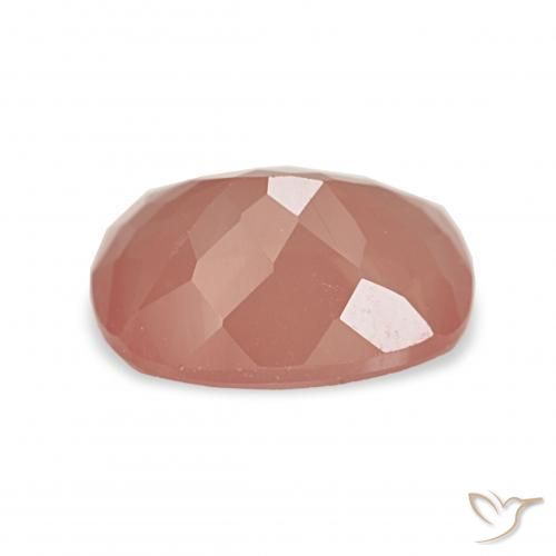 Labradorita andesina Laranja Avermelhado Pálido Natural 2.99ct, Almofada, Transparente