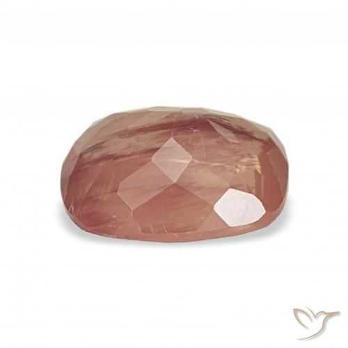 Labradorita andesina vermelho médio Natural 2.54ct, Almofada, Transparente