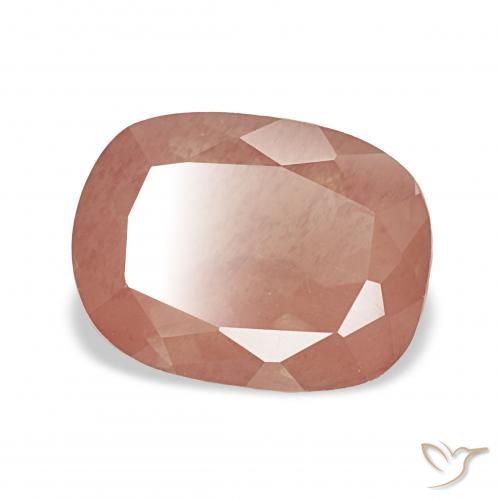 Labradorita andesina rosa médio Natural 3.63ct, Almofada, Transparente