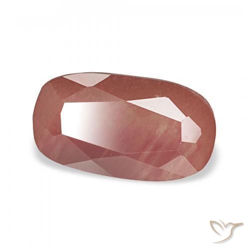 Labradorita andesina vermelho médio Natural 2.02ct, Almofada, Transparente