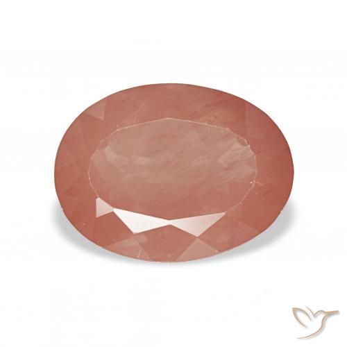 Labradorita andesina vermelho médio Natural 2.53ct, oval, Transparente