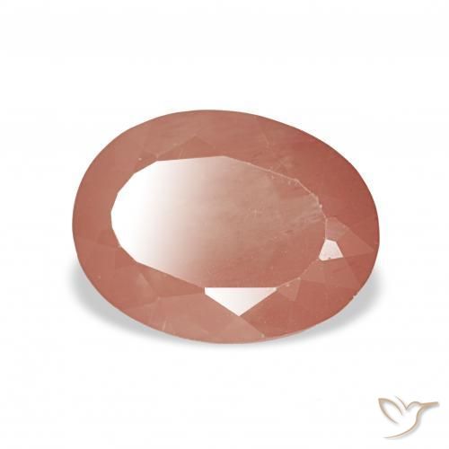 Labradorita andesina vermelho médio Natural 2.53ct, oval, Transparente
