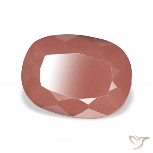 Labradorita andesina vermelho médio Natural 2.85ct, Almofada, Translúcido