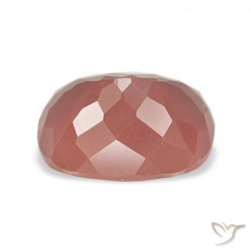 Labradorita andesina vermelho médio Natural 2.85ct, Almofada, Translúcido