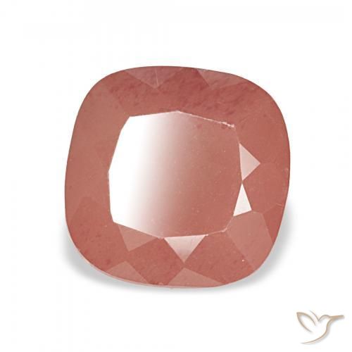 Labradorita andesina vermelho médio Natural 2.65ct, Almofada, Transparente