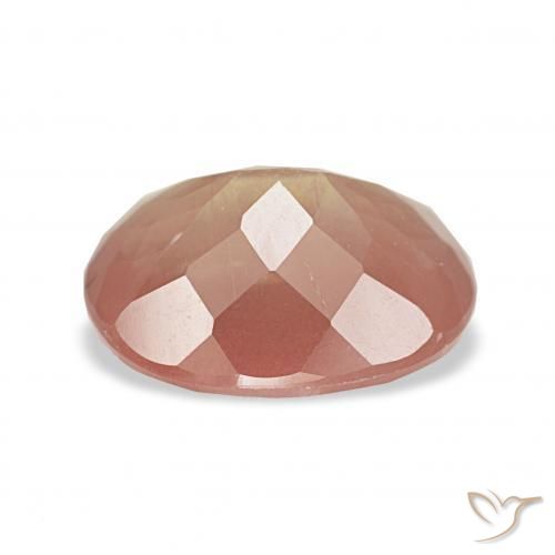 Labradorita andesina Laranja Pêssego Claro Natural 3.39ct, Almofada, Transparente