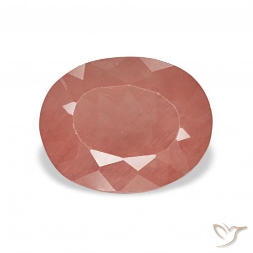 2.75ct vermelho médio Labradorita andesina, oval, Transparente
