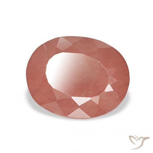 Labradorita andesina vermelho médio Natural 2.75ct, oval, Transparente