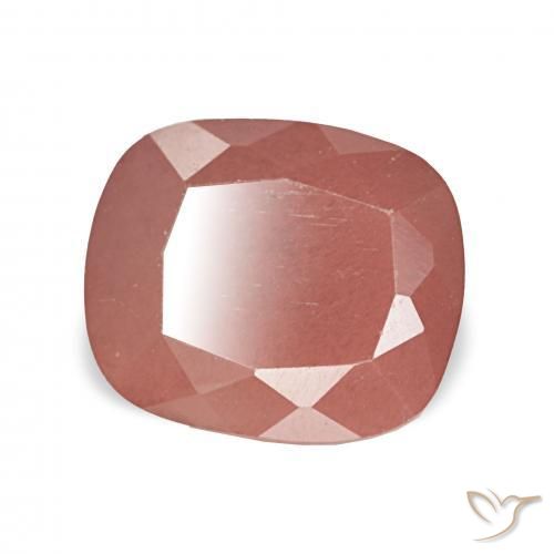 Labradorita andesina vermelho médio Natural 2.63ct, Almofada, Translúcido
