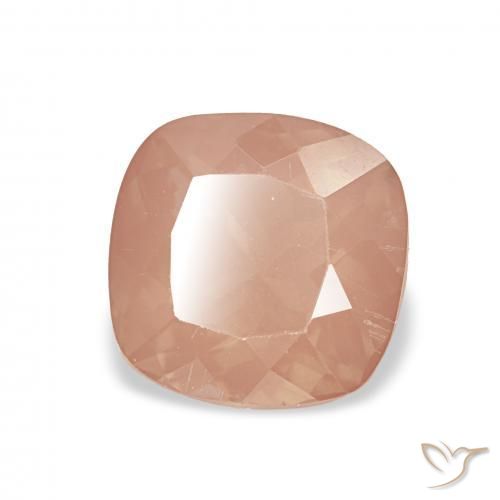 Labradorita andesina Laranja Avermelhado Claro Natural 2.35ct, Almofada, Transparente