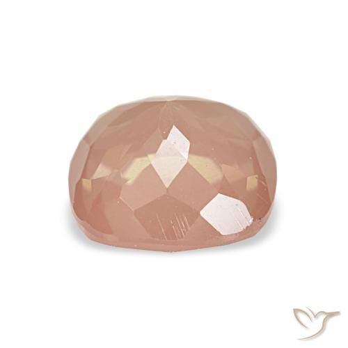 Labradorita andesina Laranja Avermelhado Claro Natural 2.35ct, Almofada, Transparente