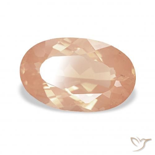 Labradorita andesina Laranja claro Natural 2.20ct, oval, Transparente