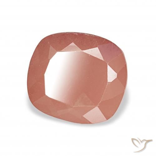Labradorita andesina laranja avermelhado Natural 2.74ct, Almofada, Transparente