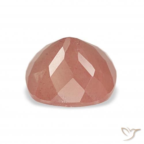 Labradorita andesina laranja avermelhado Natural 2.74ct, Almofada, Transparente