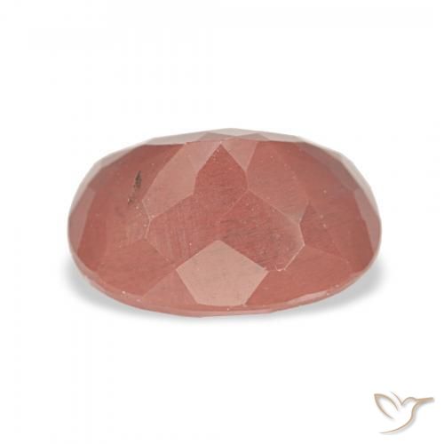 Labradorita andesina Laranja Avermelhado Pálido Natural 2.60ct, Almofada, Translúcido
