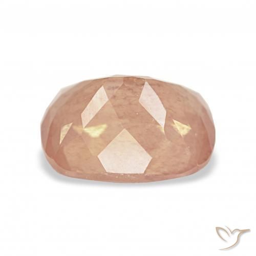 Labradorita andesina laranja avermelhado Natural 2.99ct, Almofada, Transparente