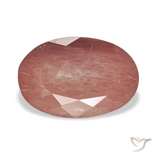 3.80ct vermelho médio Labradorita andesina, oval, Transparente