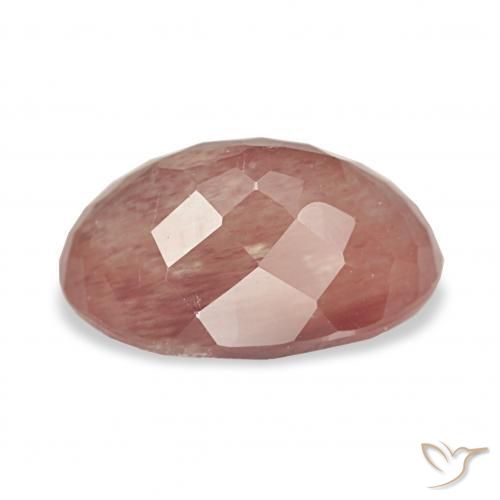 Labradorita andesina vermelho médio Natural 3.80ct, oval, Transparente