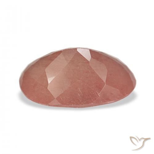 Labradorita andesina Laranja Avermelhado Pálido Natural 3.31ct, oval, Transparente