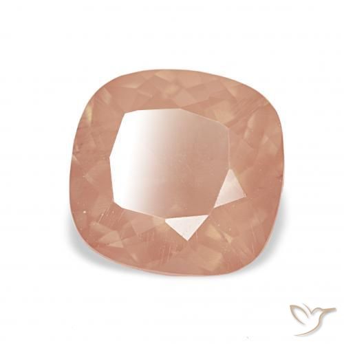 Labradorita andesina Laranja Avermelhado Claro Natural 2.76ct, Almofada, Transparente
