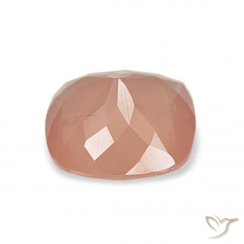 Labradorita andesina Laranja Avermelhado Claro Natural 2.76ct, Almofada, Transparente