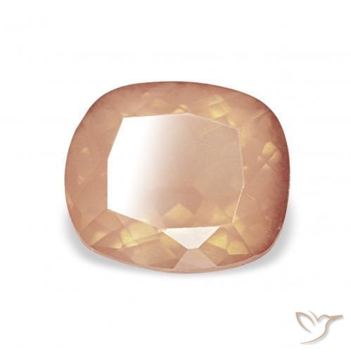 Labradorita andesina Laranja Melão Natural 1.76ct, Almofada, Transparente