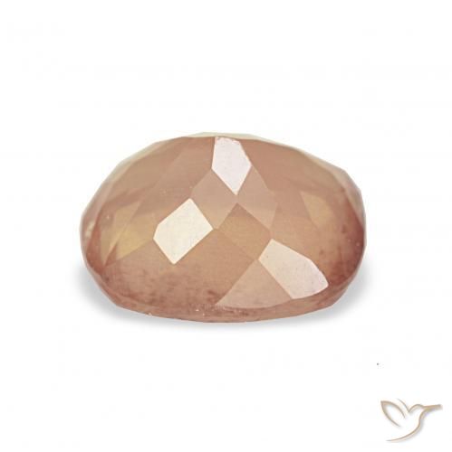 Labradorita andesina Laranja Melão Natural 1.76ct, Almofada, Transparente
