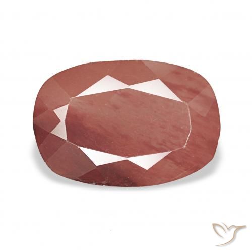 2.68ct vermelho médio Labradorita andesina, Almofada, Transparente