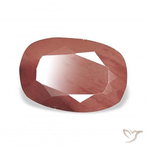 Labradorita andesina vermelho médio Natural 2.68ct, Almofada, Transparente