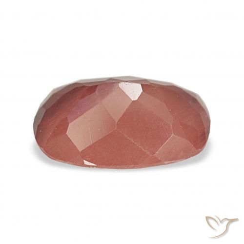 Labradorita andesina vermelho médio Natural 2.68ct, Almofada, Transparente