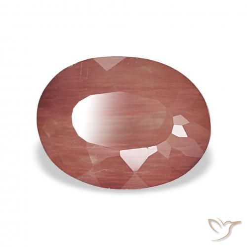 Labradorita andesina Sangue vermelho Natural 2.06ct, oval, Transparente
