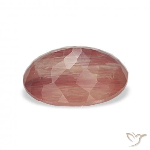 Labradorita andesina Sangue vermelho Natural 2.06ct, oval, Transparente