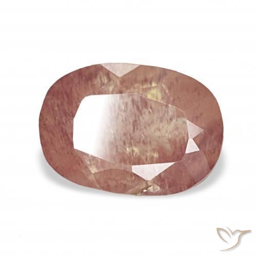 Labradorita andesina Sangue vermelho Natural 2.25ct, Almofada, Transparente