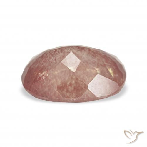 Labradorita andesina Sangue vermelho Natural 2.25ct, Almofada, Transparente