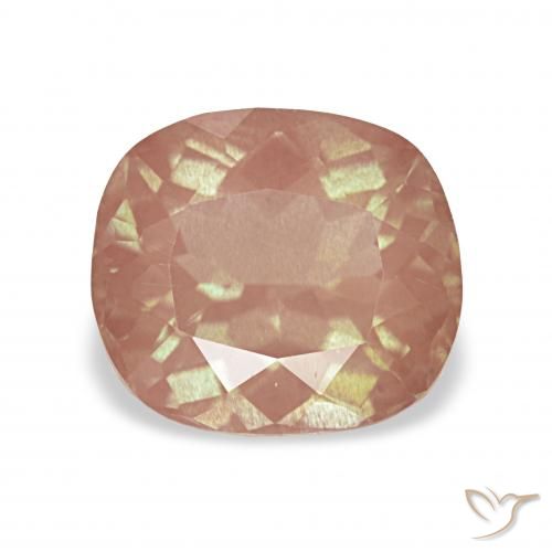 1.85ct Luz rosa Labradorita andesina, Almofada, Transparente