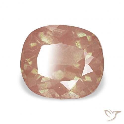 Labradorita andesina Luz rosa Natural 1.85ct, Almofada, Transparente