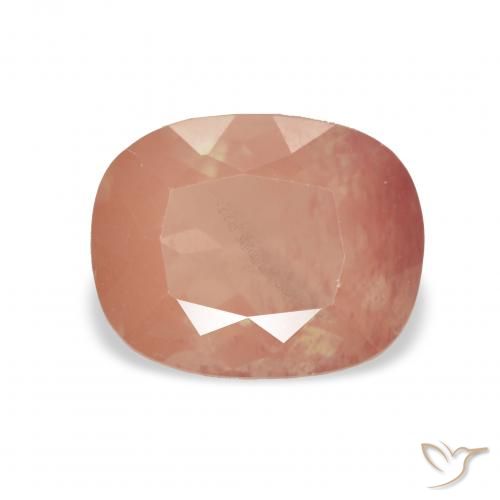 2.06ct laranja avermelhado Labradorita andesina, Almofada, Transparente